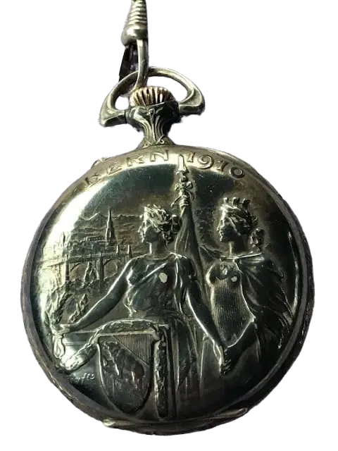 Médaille argentée 1970 avec figures allégoriques gravées